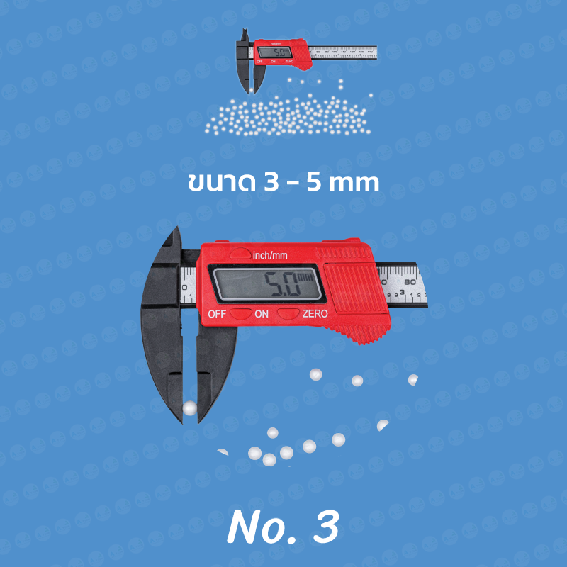 โฟมเม็ด อีพีเอส ขนาด 3-5 mm ..โพลิสไตรีนแบบขยายหรือ EPS ต้องผ่านการเปลี่ยนแปลงหลายอย่างตั้งแต่เม็ดบีดแบบขยายล่วงหน้าแบบโพลีสไตรีนขนาดเล็กที่มีความกว้างประมาณ 1 มม. ไปจนถึงเม็ดบีดแบบขยายขนาดเส้นผ่านศูนย์กลางสี่สิบเท่า.. เม็ดโฟม