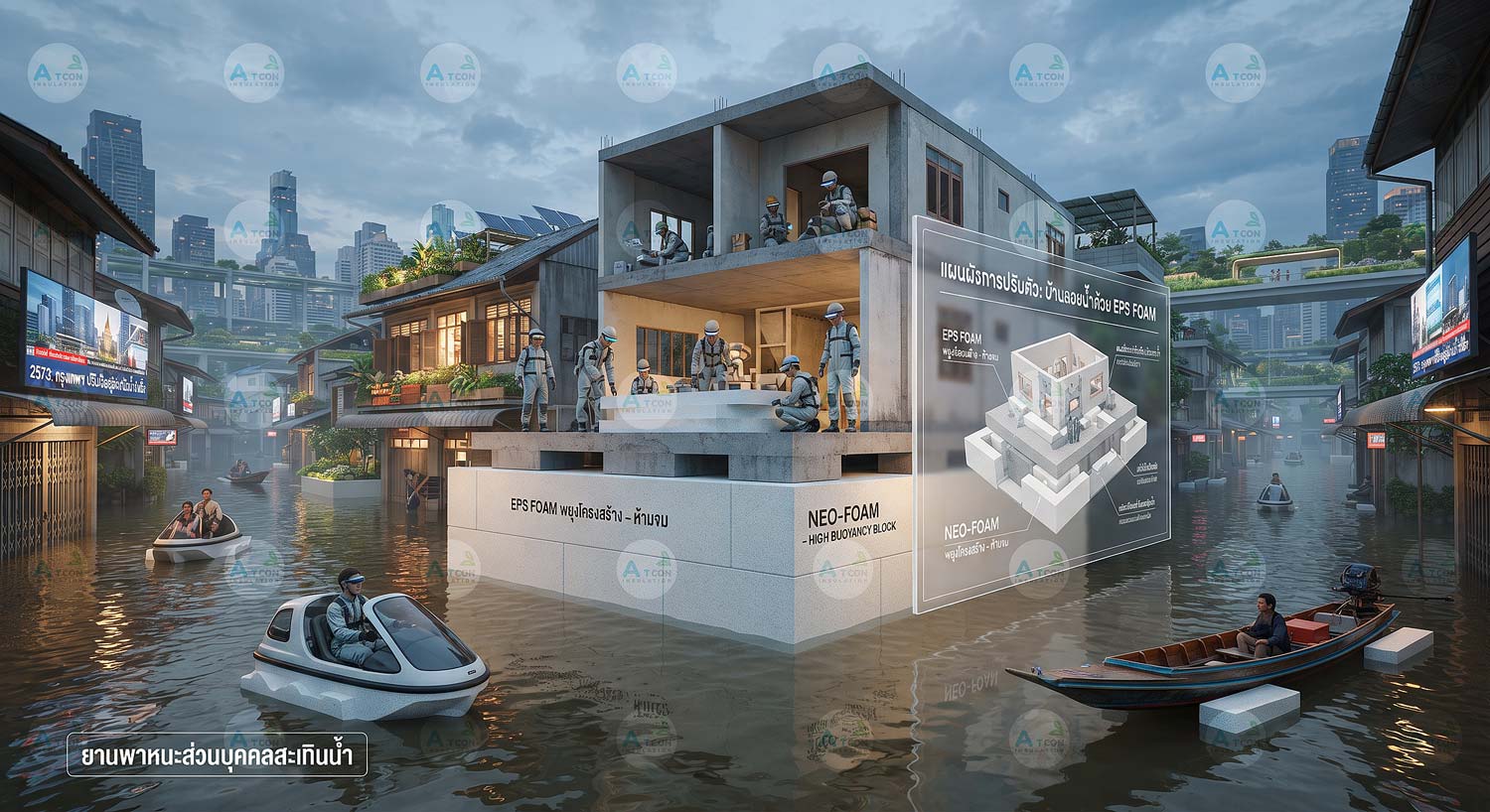 ทัศนียภาพกรุงเทพฯ ปี 2573 เมืองลอยน้ำที่ปรับตัวด้วยนวัตกรรม EPS FOAM
