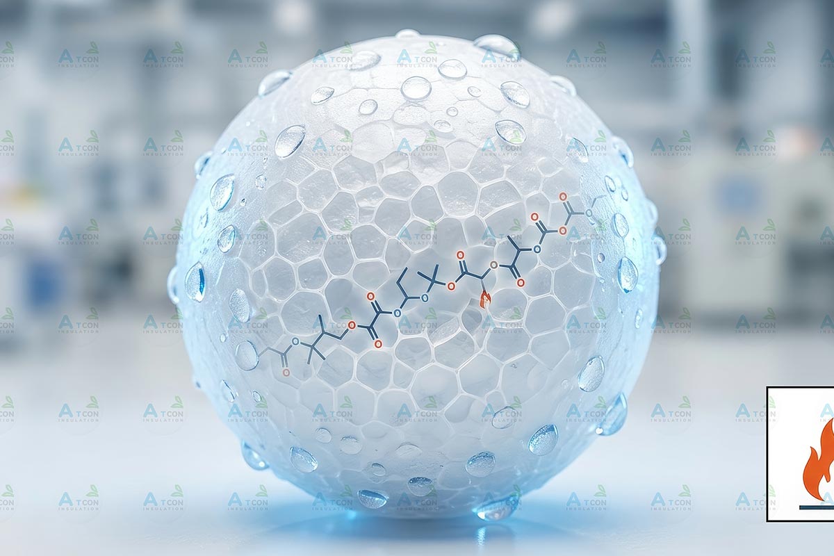 ความลับระดับโมเลกุล: สารหน่วงไฟ (Flame Retardant) ที่ถูกผสมลงใน EPS Foam เกรด F ของ A.T. Foam